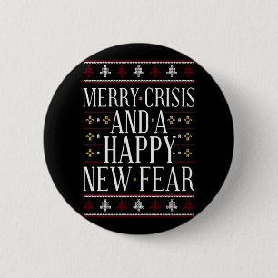 Lelijke trui angst citaat ronde button 5,7 cm