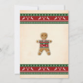 Lelijke trui & Cookie uitwisseling kerstbash Kaart (Achterkant)