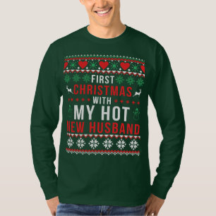 lelijke trui   Eerste Kerstmis met nieuwe man T-shirt