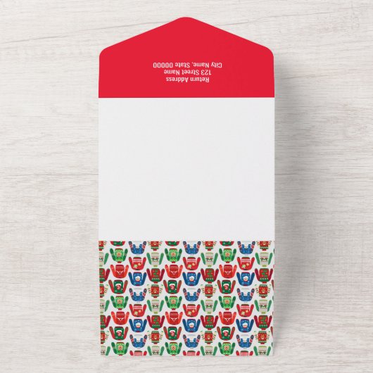 Lelijke trui feest alles in één uitnodiging (Buitenkant)