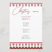 Lelijke trui Gebreide Hygge engelen harten Kerstmi Menu (Voorkant)