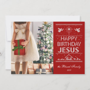 Lelijke trui Happy Birthday Jesus Christelijke fot