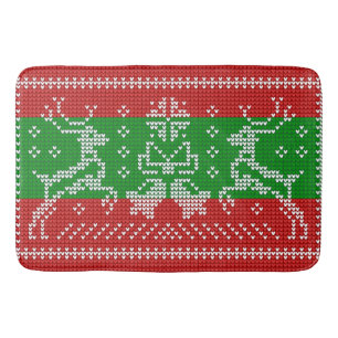 Lelijke trui jingle bells Xmas rendieren haakwerk Badmat