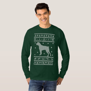 Lelijke trui kerst bokser hond t-shirt