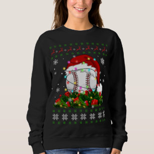 Lelijke trui kerst pyjama verlichting honkbal spor