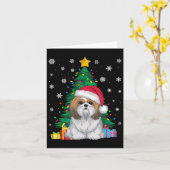 Lelijke Trui Kerstboom Lights Shih Tzu Dog Sa Kaart (Gele Bloem)