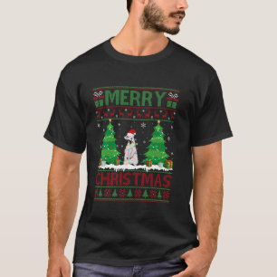 Lelijke trui Kerstboom Verlichting Meerkat Lelijk T-shirt