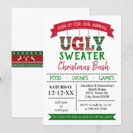 Lelijke trui Kerstfeest jaarlijkse kantoor Kaart