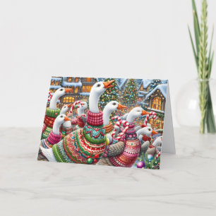 Lelijke trui Kerstganzen Feestdagen Kaart