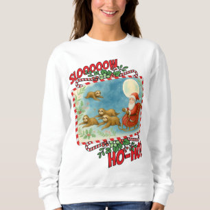 Lelijke trui Kerstman slee sloth rendier