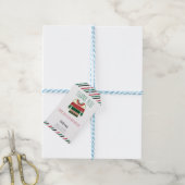Lelijke trui Kerstmis Baby Shower Cadeaulabel (Met Touw)