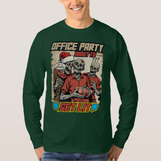 Lelijke trui Kerstmis zombies hersenen stripboek T-shirt