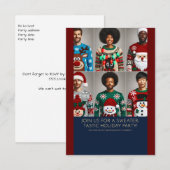 Lelijke trui kerstvakantie feest uitnodiging (Voorkant / Achterkant)