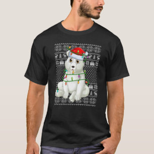 Lelijke trui kerstverlichting Kerstman Ijsbeer Ch T-shirt
