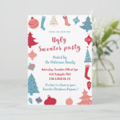 Lelijke trui party uitnodiging bedrijf rustiek (Staand voorkant)