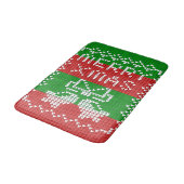 Lelijke trui patroon jingle bells Merry Xmas garen Badmat (Gekanteld)