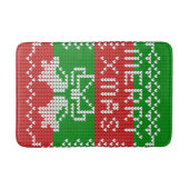 Lelijke trui patroon jingle bells Merry Xmas garen Badmat (Voorkant)