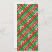 Lelijke trui patroon jingle bells Merry Xmas garen Kaart (Achterkant)