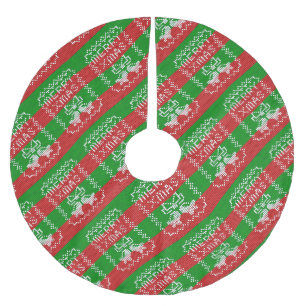 Lelijke trui patroon jingle bells Merry Xmas garen Kerstboom Rok