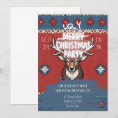 Lelijke trui rendier kerstfeest uitnodiging (Voorkant / Achterkant)