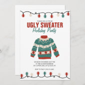 Lelijke trui Rood Groen Boho Kerstfeest Kaart (Voorkant / Achterkant)