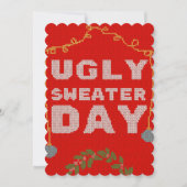 Lelijke trui rood poster kaart (Voorkant)