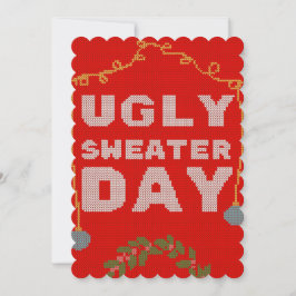 Lelijke trui rood poster kaart