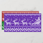 Lelijke trui Santa Claus slee en rendieren (Voorkant / Achterkant)