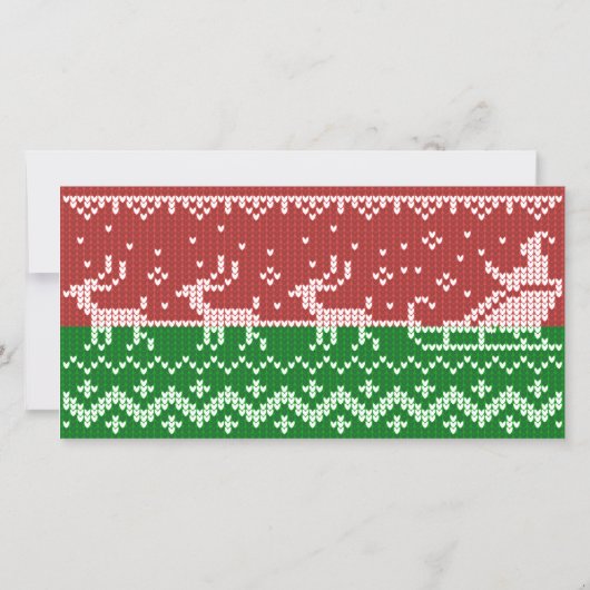 Lelijke trui Santa Claus slee en rendieren (Achterkant)