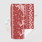 Lelijke trui Santa Claus slee en rendieren Golfhanddoek (Insitu)
