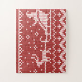 Lelijke trui Santa Claus slee en rendieren Legpuzzel (Verticaal)