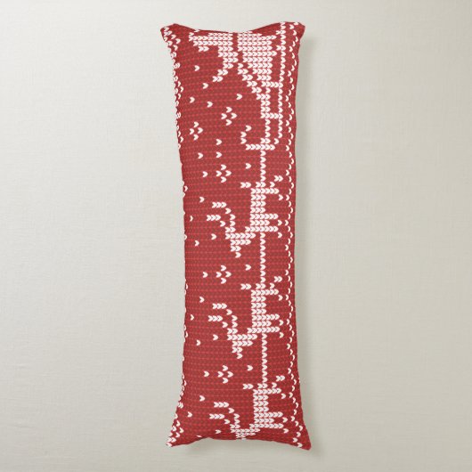 Lelijke trui Santa Claus slee en rendieren Lichaamskussen (Voorkant Verticaal)