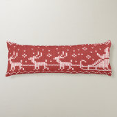 Lelijke trui Santa Claus slee en rendieren Lichaamskussen (Voorkant)