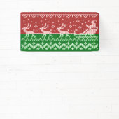 Lelijke trui Santa Claus slee en rendieren Spandoek (Insitu)