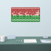 Lelijke trui Santa Claus slee en rendieren Spandoek (Beurs)
