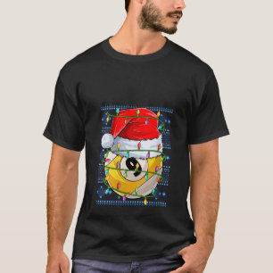 Lelijke trui Vakantie Xmas Lights Biljart 9 Bal C T-shirt
