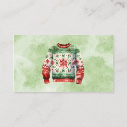 Lelijke trui wedstrijd stemmen Kaarten Contactkaartje (Achterkant)