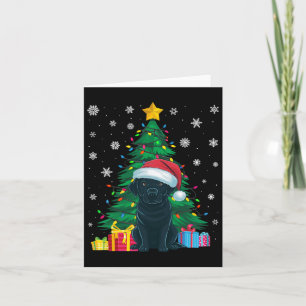 Lelijke trui Xmas Tree Lights Black Labrador Hond Kaart