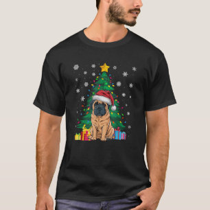 Lelijke Trui Xmas Tree Lights Engels Mastiff Dog T-shirt