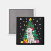 Lelijke trui Xmas Tree Lights Grote Pyreneeën Hond Magneet (Voorkant / Achterkant)