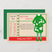 Lelijkste kerst ooit trui party uitnodiging (Voorkant / Achterkant)