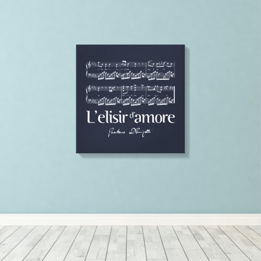 L'elisir d'amore 2 canvas afdruk (Insitu (Houten vloer))