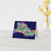 Leliza conçoit la carte vierge de note (Fleur jaune)
