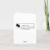 Leliza Designs carte de note blanche (Dos)