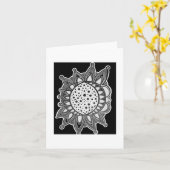 Leliza Designs carte de note blanche (Fleur jaune)