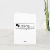 Leliza Designs carte de note blanche (Dos)