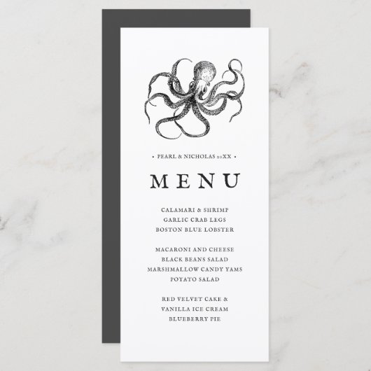 L'Embrace de l'amour | Menu Thématique Octopus (Devant / Derrière)