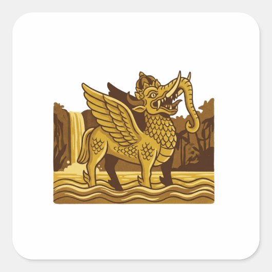 Lembuswana Vierkante Sticker (Voorkant)