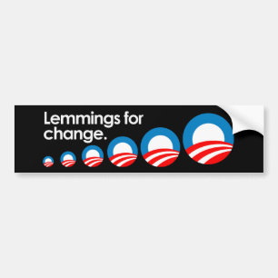 Lemmingen voor verandering Bumpersticker