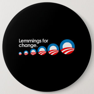 Lemmingen voor verandering Bumpersticker Ronde Button 6,0 Cm